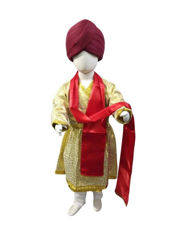 BookMyCostume Sikh Wedding Punjabi Dulha Groom With Turban Kids Fancy Dress Costume 12-14 years - Image 1
